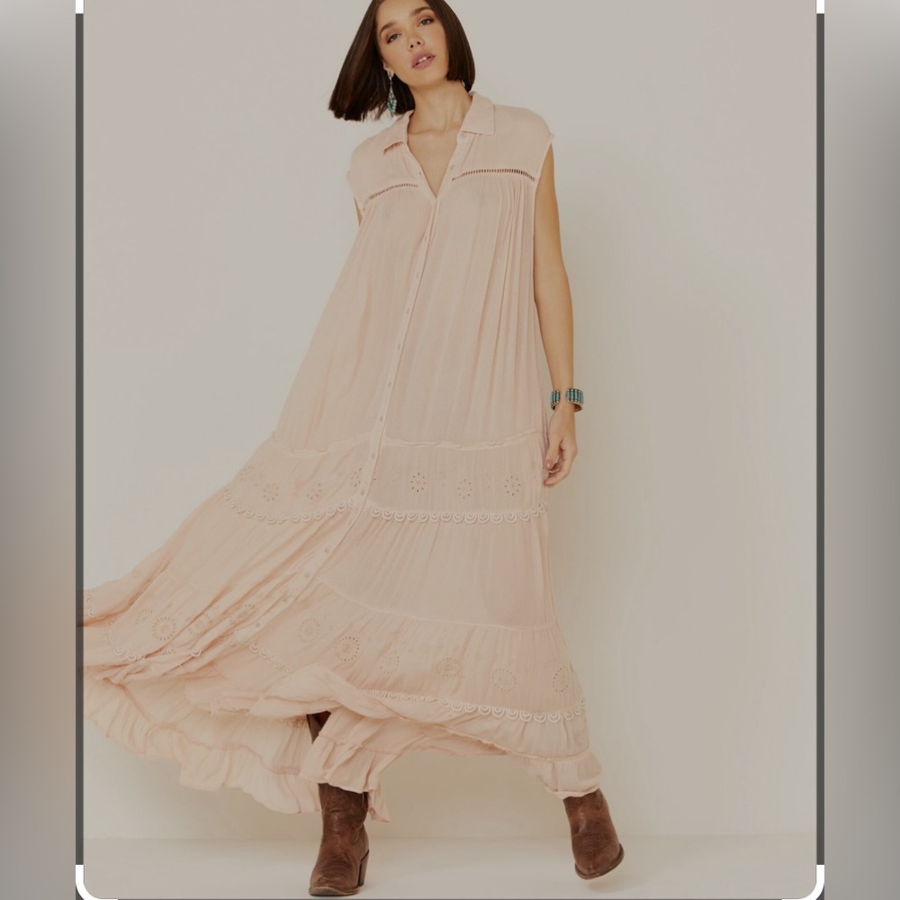 Free people pretty cozy maxi dress